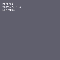 #5F5F6E - Mid Gray Color Image